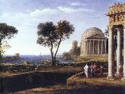 Claude Lorrain Landscape with Aeneas at Delos painting